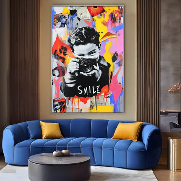 Quadro Stampa su Tela Memoria Pop - Smile - CupidoDesign