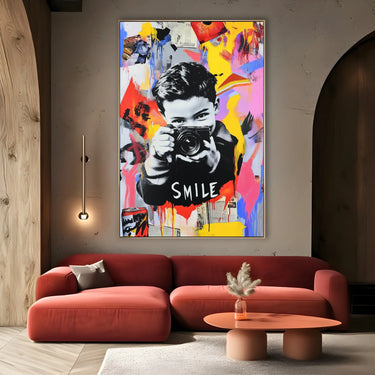 Quadro Stampa su Tela Memoria Pop - Smile - CupidoDesign