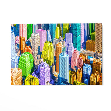 Quadro Stampa su Tela Metropoli Arcobaleno - CupidoDesign