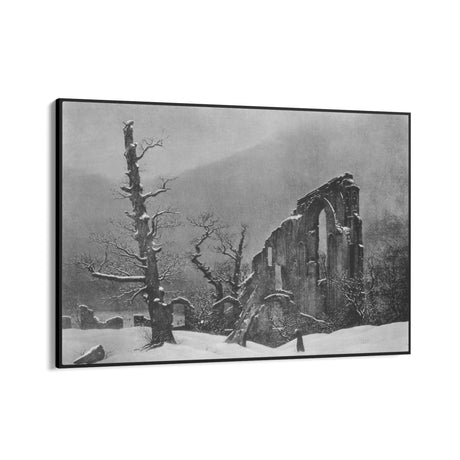 Quadro Stampa su Tela Monaco nella Neve, Caspar David Friedrich - CupidoDesign