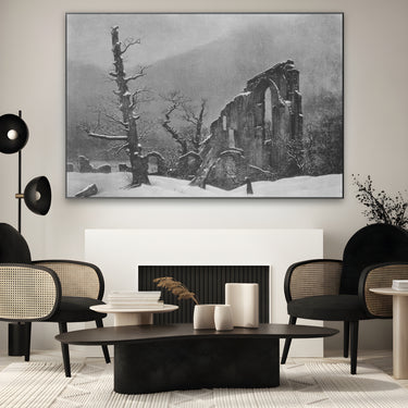 Quadro Stampa su Tela Monaco nella Neve, Caspar David Friedrich - CupidoDesign