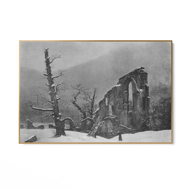 Quadro Stampa su Tela Monaco nella Neve, Caspar David Friedrich - CupidoDesign
