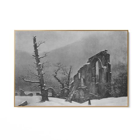 Quadro Stampa su Tela Monaco nella Neve, Caspar David Friedrich - CupidoDesign