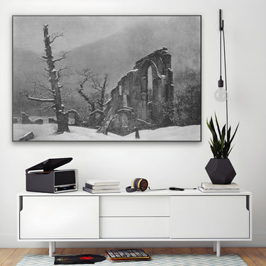 Quadro Stampa su Tela Monaco nella Neve, Caspar David Friedrich - CupidoDesign