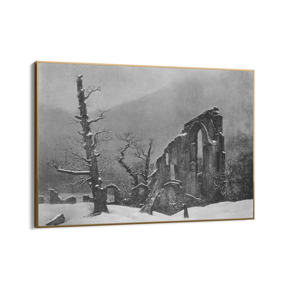 Quadro Stampa su Tela Monaco nella Neve, Caspar David Friedrich - CupidoDesign