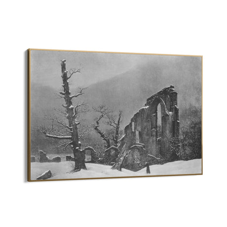 Quadro Stampa su Tela Monaco nella Neve, Caspar David Friedrich - CupidoDesign