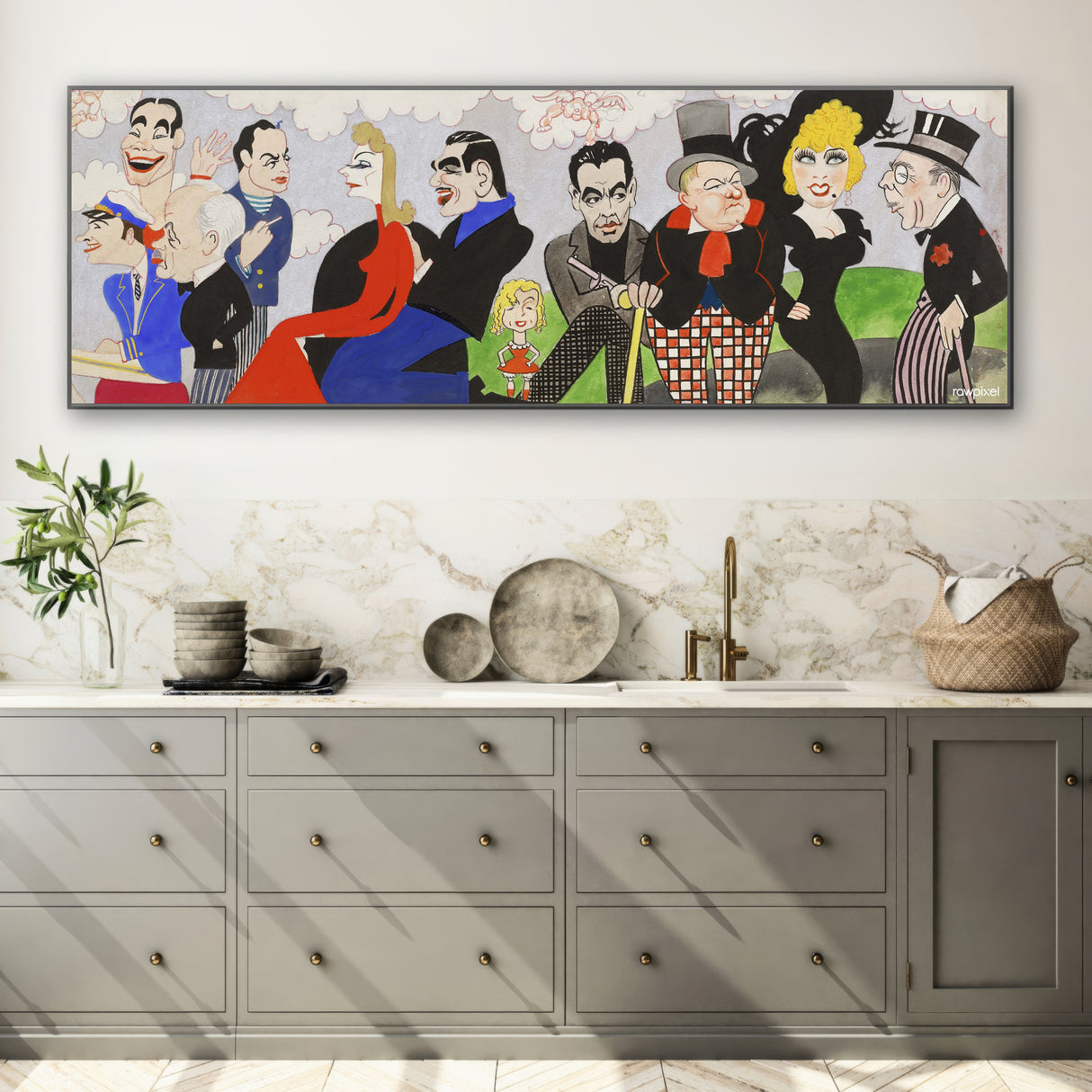 Quadro Stampa su Tela Murale Numero IV, John Decker - CupidoDesign