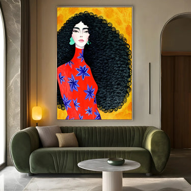 Quadro Stampa su Tela Musa Dorata - CupidoDesign