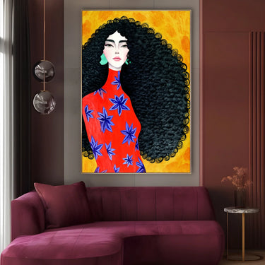 Quadro Stampa su Tela Musa Dorata - CupidoDesign