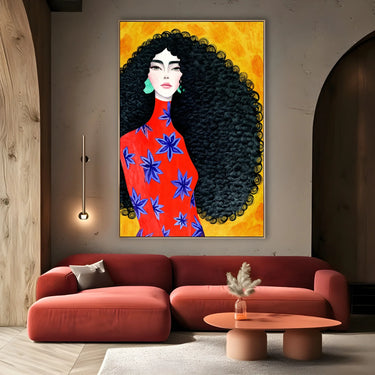 Quadro Stampa su Tela Musa Dorata - CupidoDesign