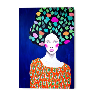 Quadro Stampa su Tela Musa Incoronata di Fiori - CupidoDesign