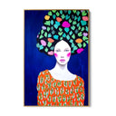 Quadro Stampa su Tela Musa Incoronata di Fiori - CupidoDesign