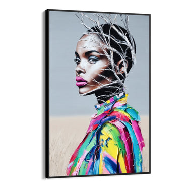 Quadro Stampa su Tela Musa in Fiore - CupidoDesign