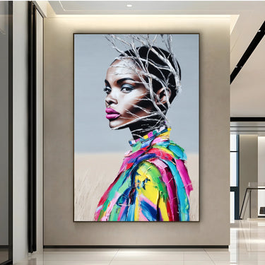 Quadro Stampa su Tela Musa in Fiore - CupidoDesign