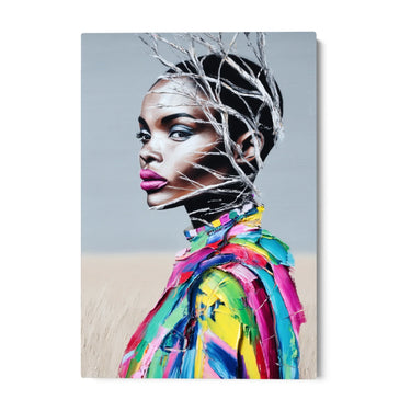 Quadro Stampa su Tela Musa in Fiore - CupidoDesign
