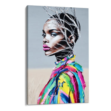 Quadro Stampa su Tela Musa in Fiore - CupidoDesign