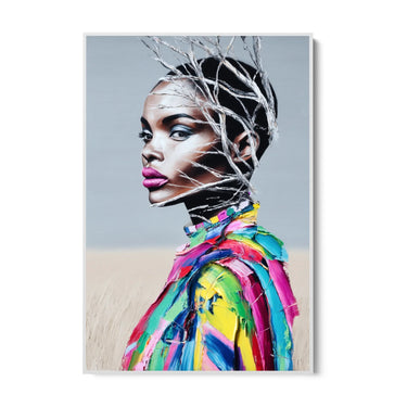 Quadro Stampa su Tela Musa in Fiore - CupidoDesign