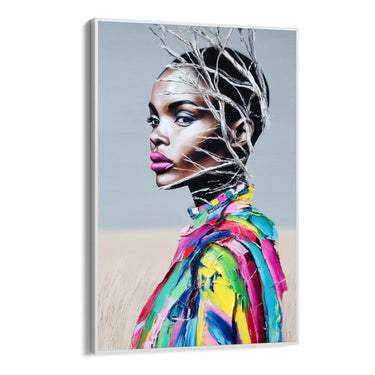 Quadro Stampa su Tela Musa in Fiore - CupidoDesign