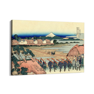 Quadro Stampa su Tela Nakahara nella provincia di Sagami, Katsushika Hokusai - CupidoDesign