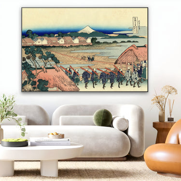 Quadro Stampa su Tela Nakahara nella provincia di Sagami, Katsushika Hokusai - CupidoDesign