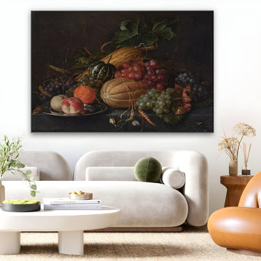 Quadro Stampa su Tela Natura morta con frutta, Abraham Mignon - CupidoDesign