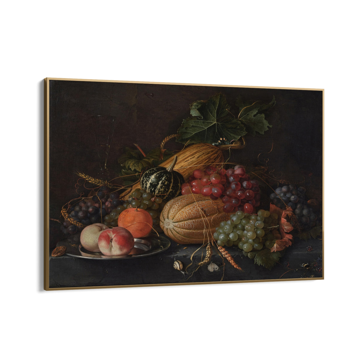 Quadro Stampa su Tela Natura morta con frutta, Abraham Mignon - CupidoDesign