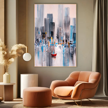 Quadro Stampa su Tela Nebulose di Città - CupidoDesign