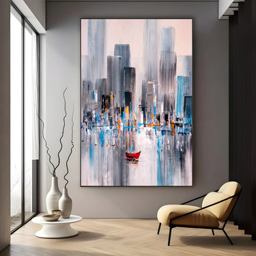 Quadro Stampa su Tela Nebulose di Città - CupidoDesign