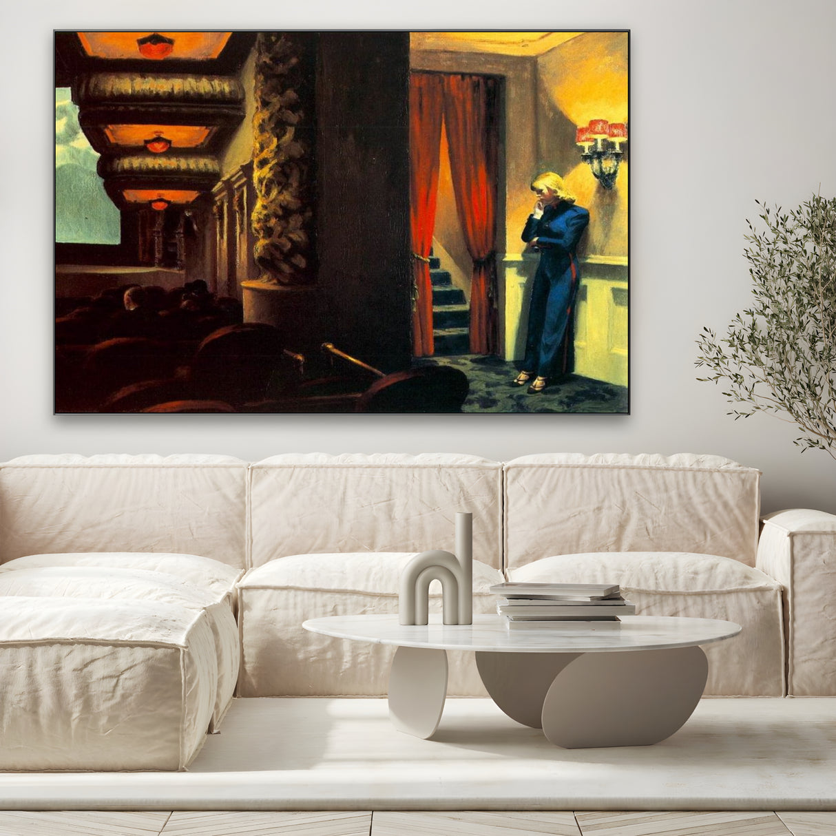 Quadro Stampa su Tela New York Movie, Edward Hopper - CupidoDesign