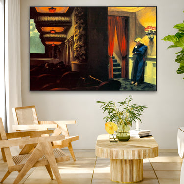 Quadro Stampa su Tela New York Movie, Edward Hopper - CupidoDesign