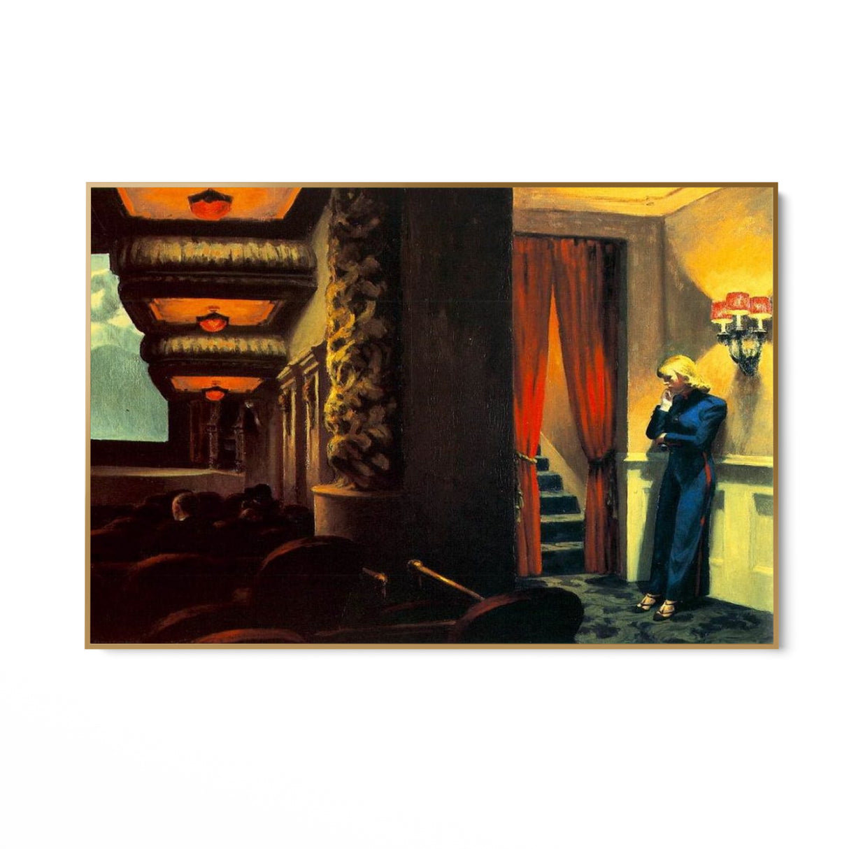 Quadro Stampa su Tela New York Movie, Edward Hopper - CupidoDesign