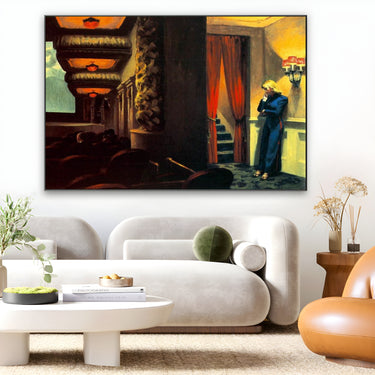 Quadro Stampa su Tela New York Movie, Edward Hopper - CupidoDesign