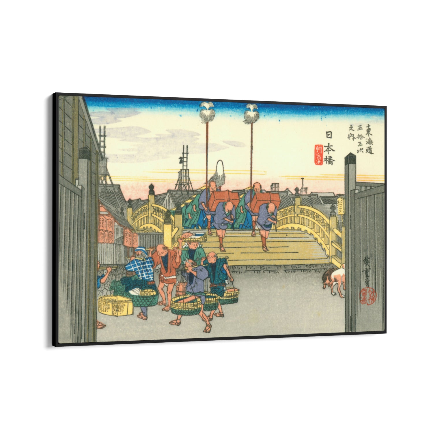 Quadro Stampa su Tela Nihonbashi, Le cinquantatré stazioni del Tōkaidō, Utagawa Hiroshige - CupidoDesign