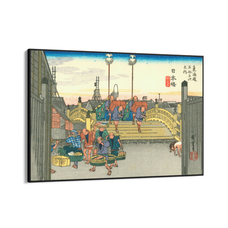 Quadro Stampa su Tela Nihonbashi, Le cinquantatré stazioni del Tōkaidō, Utagawa Hiroshige - CupidoDesign
