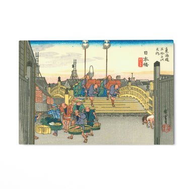 Quadro Stampa su Tela Nihonbashi, Le cinquantatré stazioni del Tōkaidō, Utagawa Hiroshige - CupidoDesign