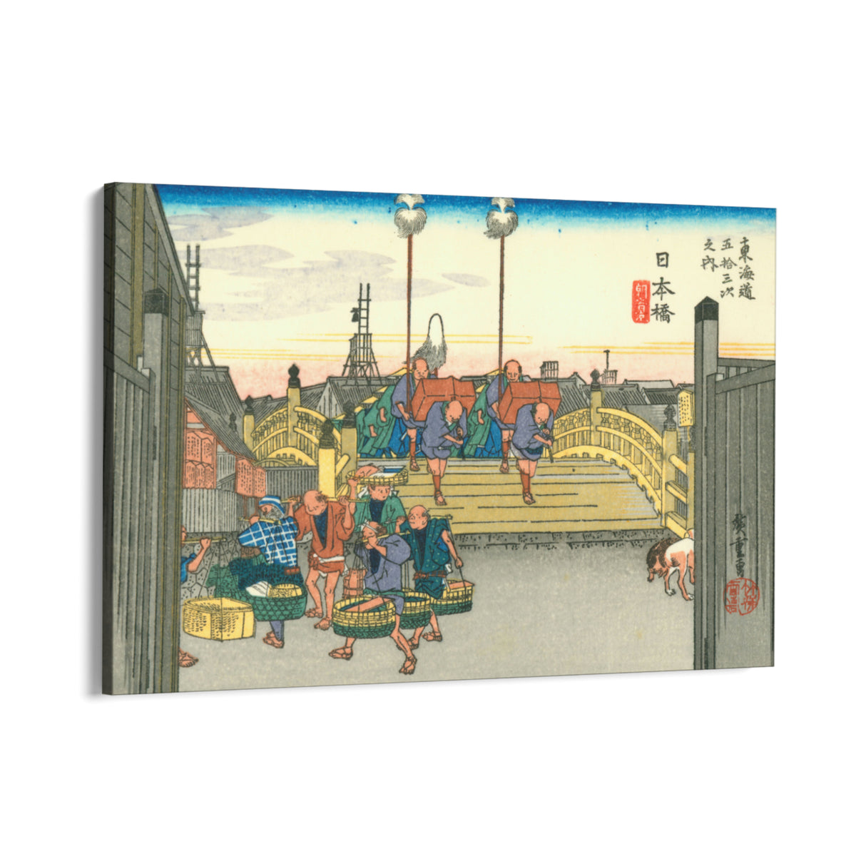 Quadro Stampa su Tela Nihonbashi, Le cinquantatré stazioni del Tōkaidō, Utagawa Hiroshige - CupidoDesign