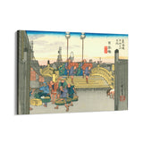 Quadro Stampa su Tela Nihonbashi, Le cinquantatré stazioni del Tōkaidō, Utagawa Hiroshige - CupidoDesign
