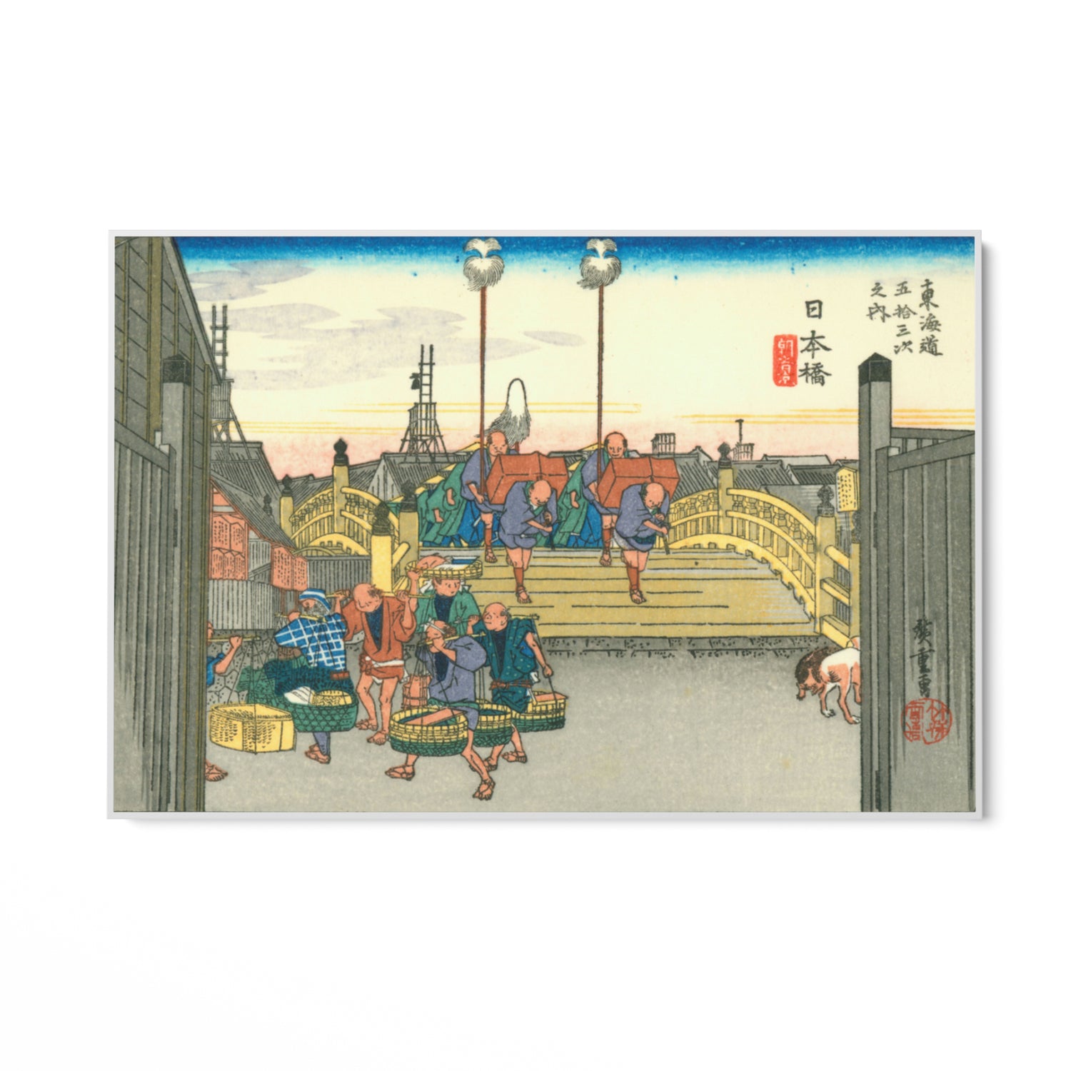 Quadro Stampa su Tela Nihonbashi, Le cinquantatré stazioni del Tōkaidō, Utagawa Hiroshige - CupidoDesign