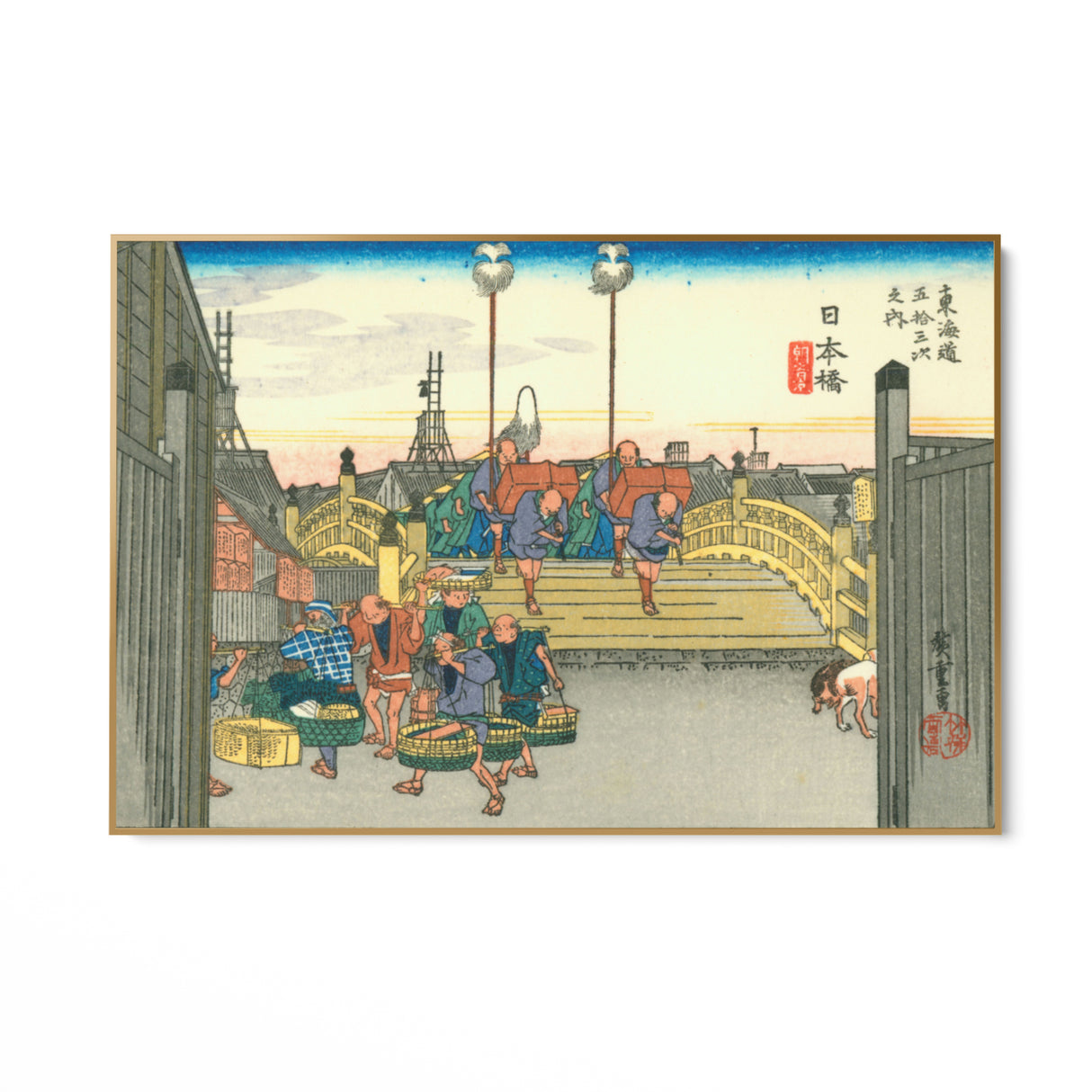 Quadro Stampa su Tela Nihonbashi, Le cinquantatré stazioni del Tōkaidō, Utagawa Hiroshige - CupidoDesign