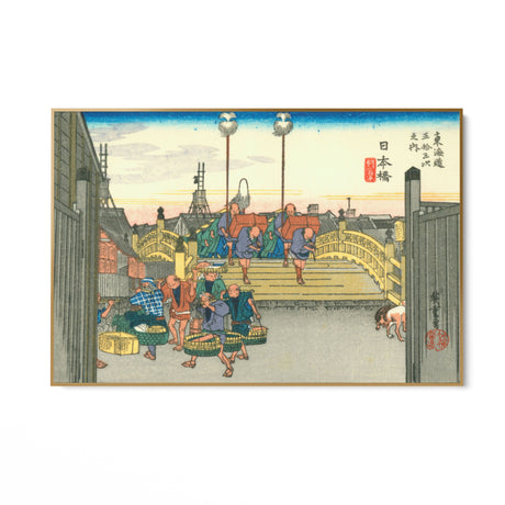 Quadro Stampa su Tela Nihonbashi, Le cinquantatré stazioni del Tōkaidō, Utagawa Hiroshige - CupidoDesign