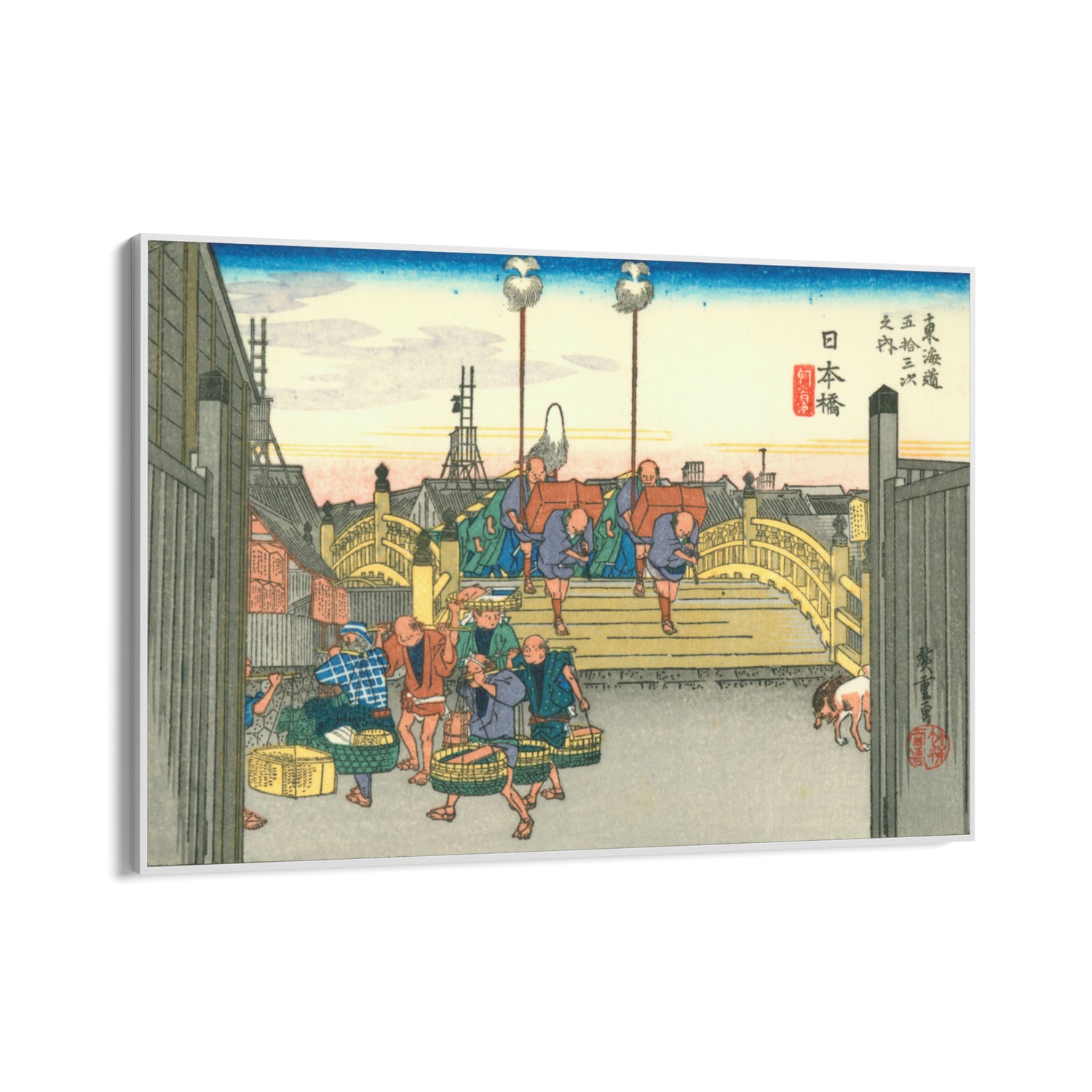 Quadro Stampa su Tela Nihonbashi, Le cinquantatré stazioni del Tōkaidō, Utagawa Hiroshige - CupidoDesign