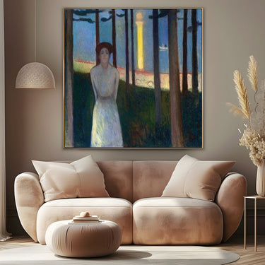 Quadro Stampa su Tela Notte d'estate, Edvard Munch - CupidoDesign