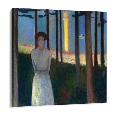 Quadro Stampa su Tela Notte d'estate, Edvard Munch - CupidoDesign