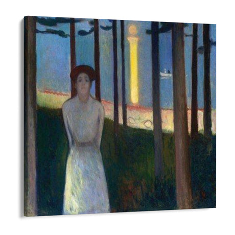 Quadro Stampa su Tela Notte d'estate, Edvard Munch - CupidoDesign