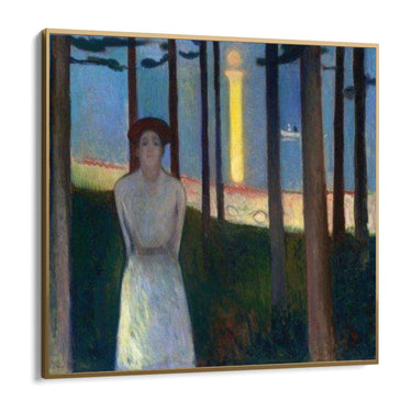 Quadro Stampa su Tela Notte d'estate, Edvard Munch - CupidoDesign