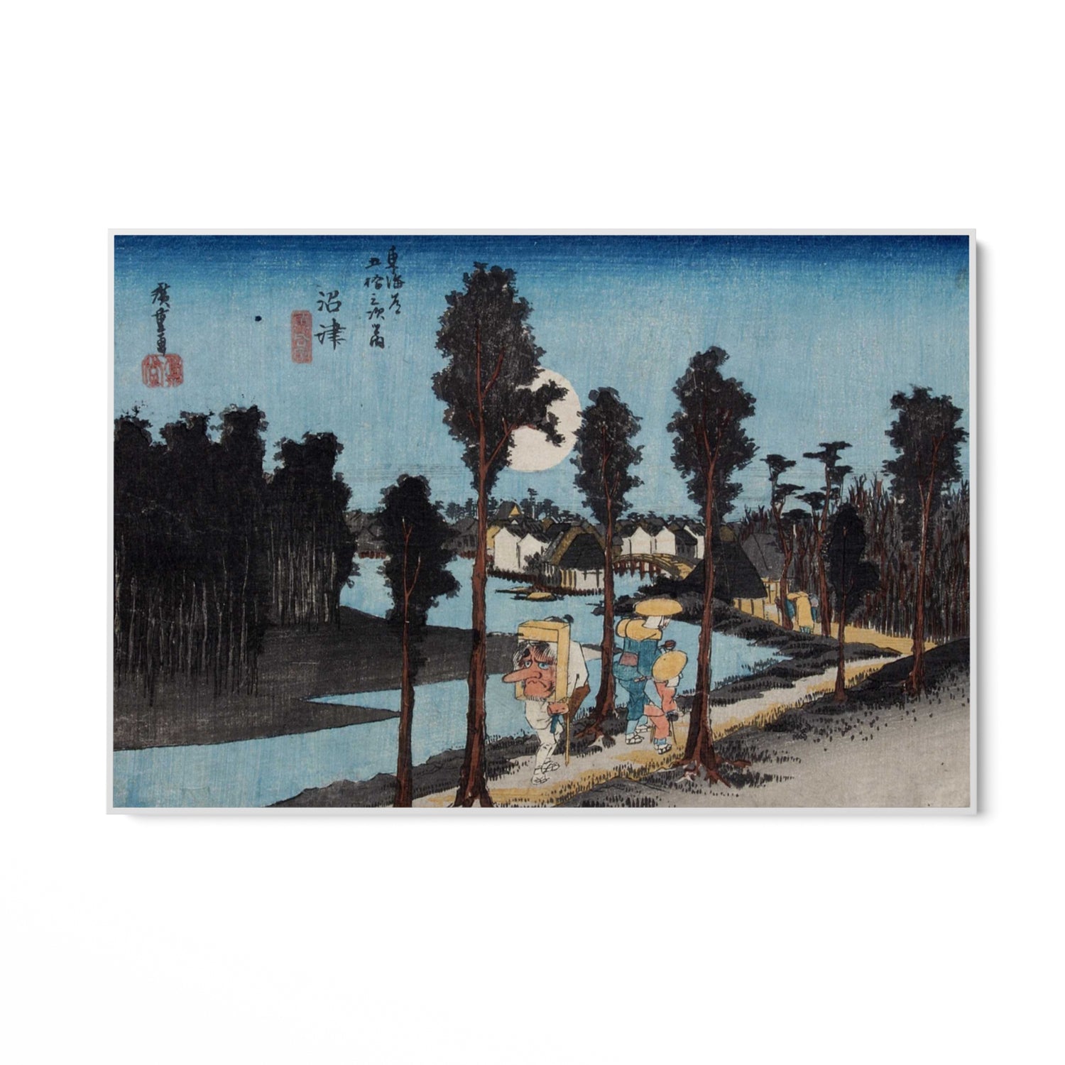 Quadro Stampa su Tela Numazu, Le cinquantatré stazioni del Tōkaidō, Utagawa Hiroshige - CupidoDesign
