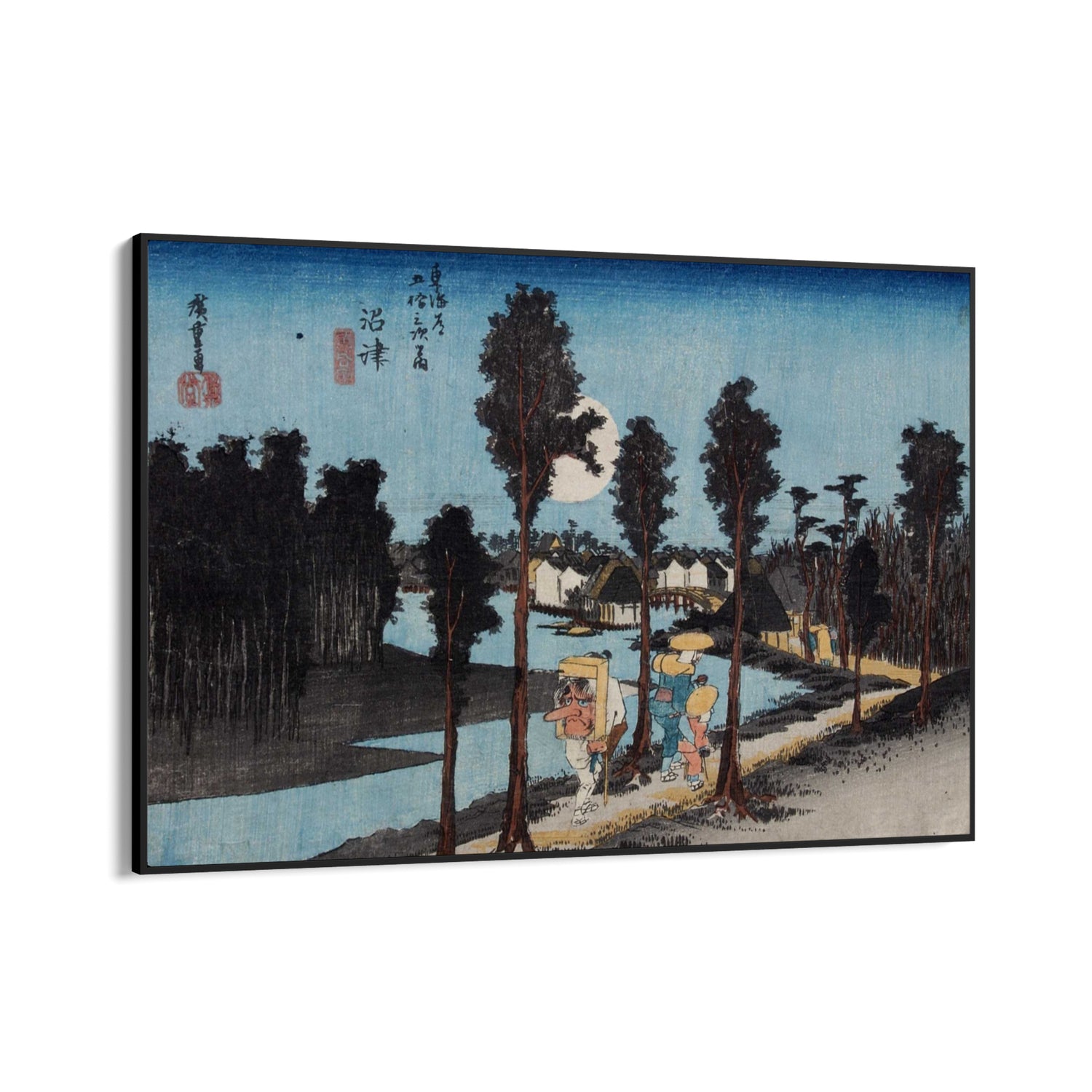 Quadro Stampa su Tela Numazu, Le cinquantatré stazioni del Tōkaidō, Utagawa Hiroshige - CupidoDesign
