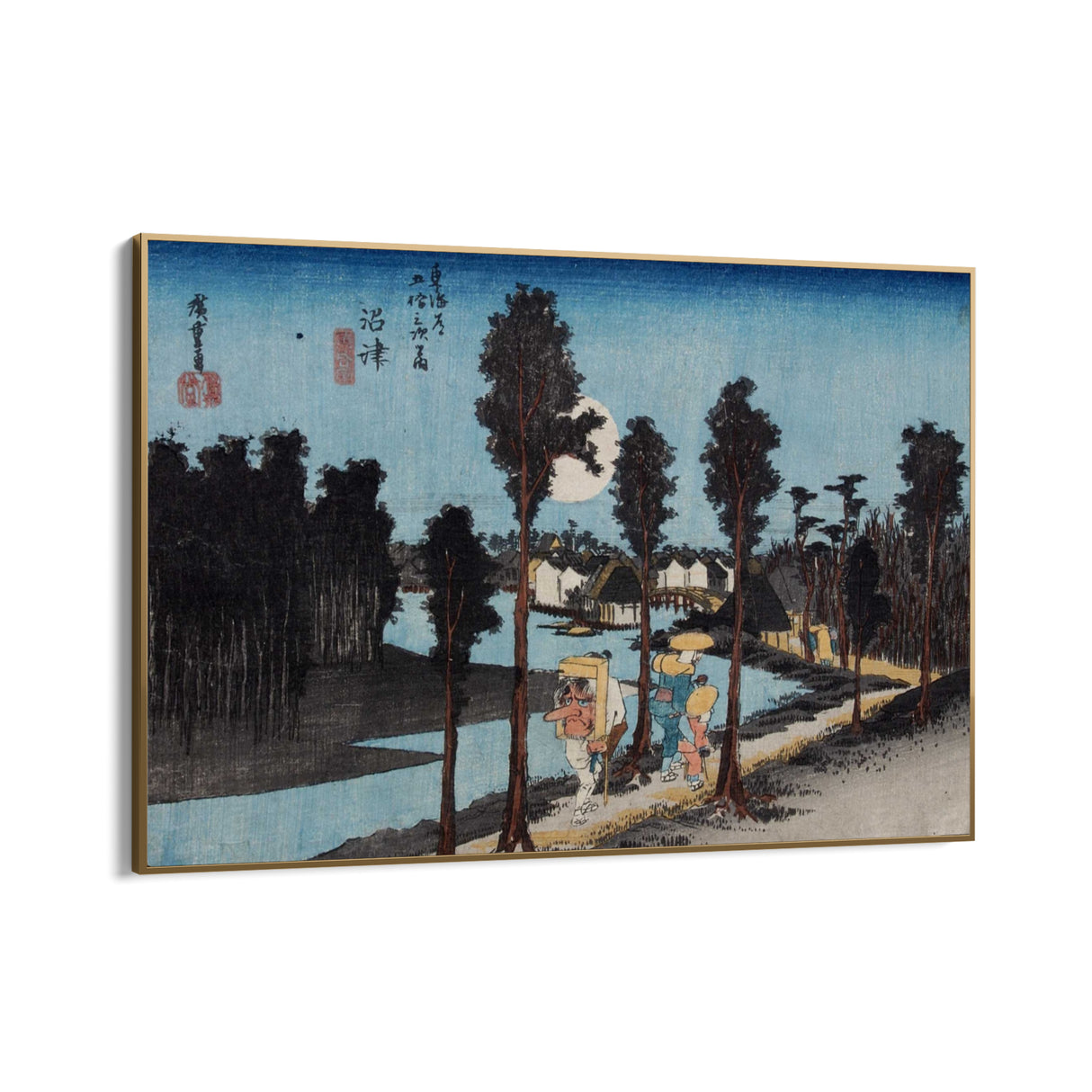 Quadro Stampa su Tela Numazu, Le cinquantatré stazioni del Tōkaidō, Utagawa Hiroshige - CupidoDesign
