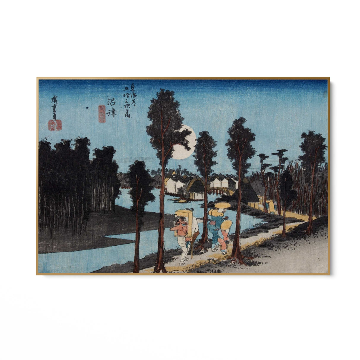 Quadro Stampa su Tela Numazu, Le cinquantatré stazioni del Tōkaidō, Utagawa Hiroshige - CupidoDesign