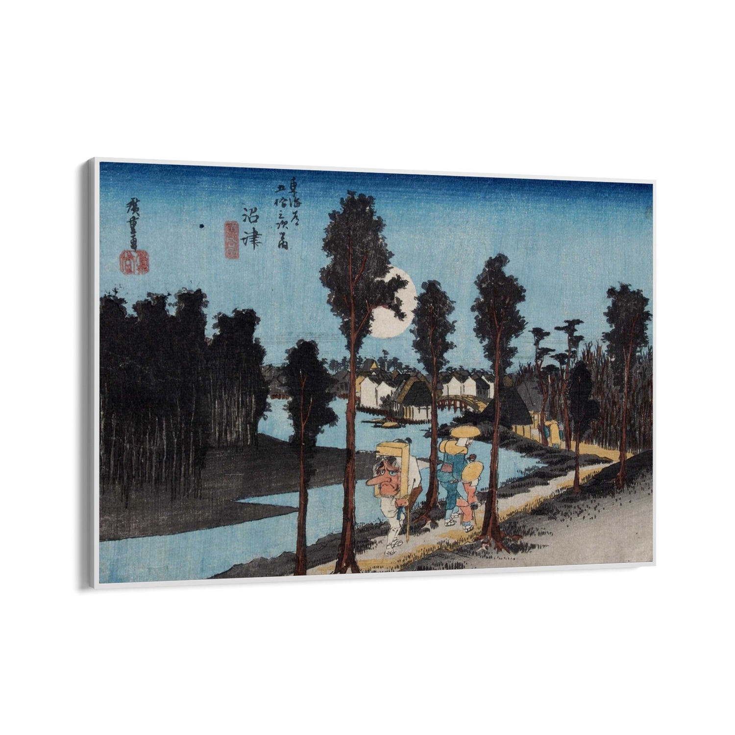 Quadro Stampa su Tela Numazu, Le cinquantatré stazioni del Tōkaidō, Utagawa Hiroshige - CupidoDesign